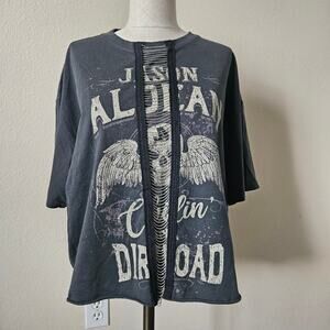 Jason Aldean crop graphic tshirt Large